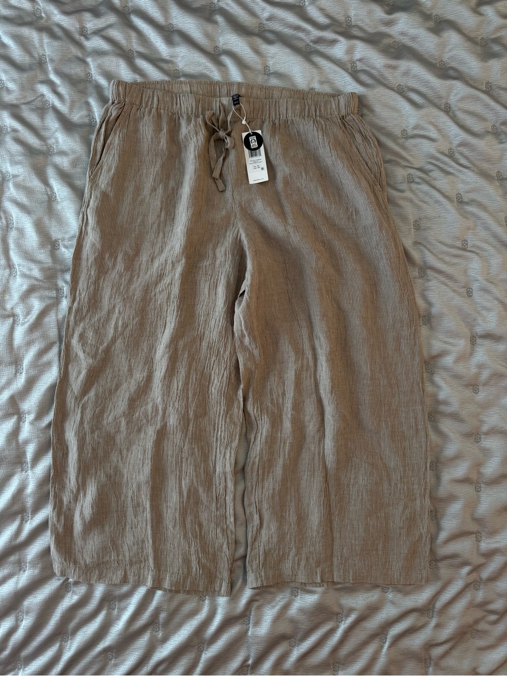 Eileen Fisher Wheat Wide Ankle Pants XL NWT - Picture 2 of 8